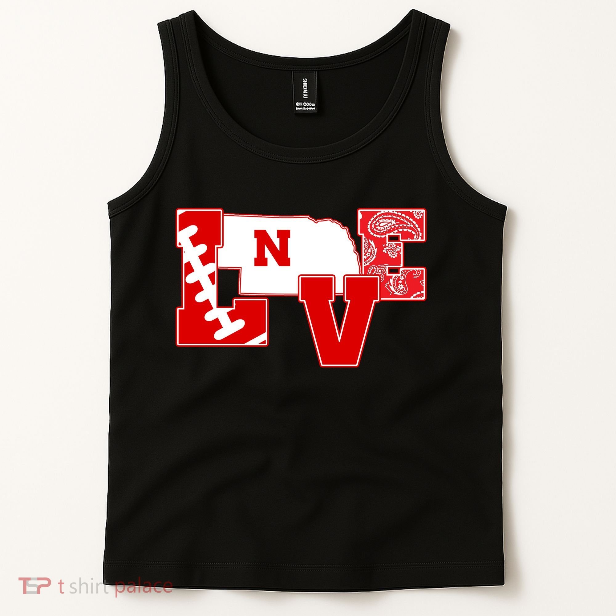 Love Nebraska Football Tank Top