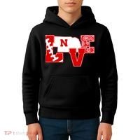Love Nebraska Football Kids Hoodie thumb 4