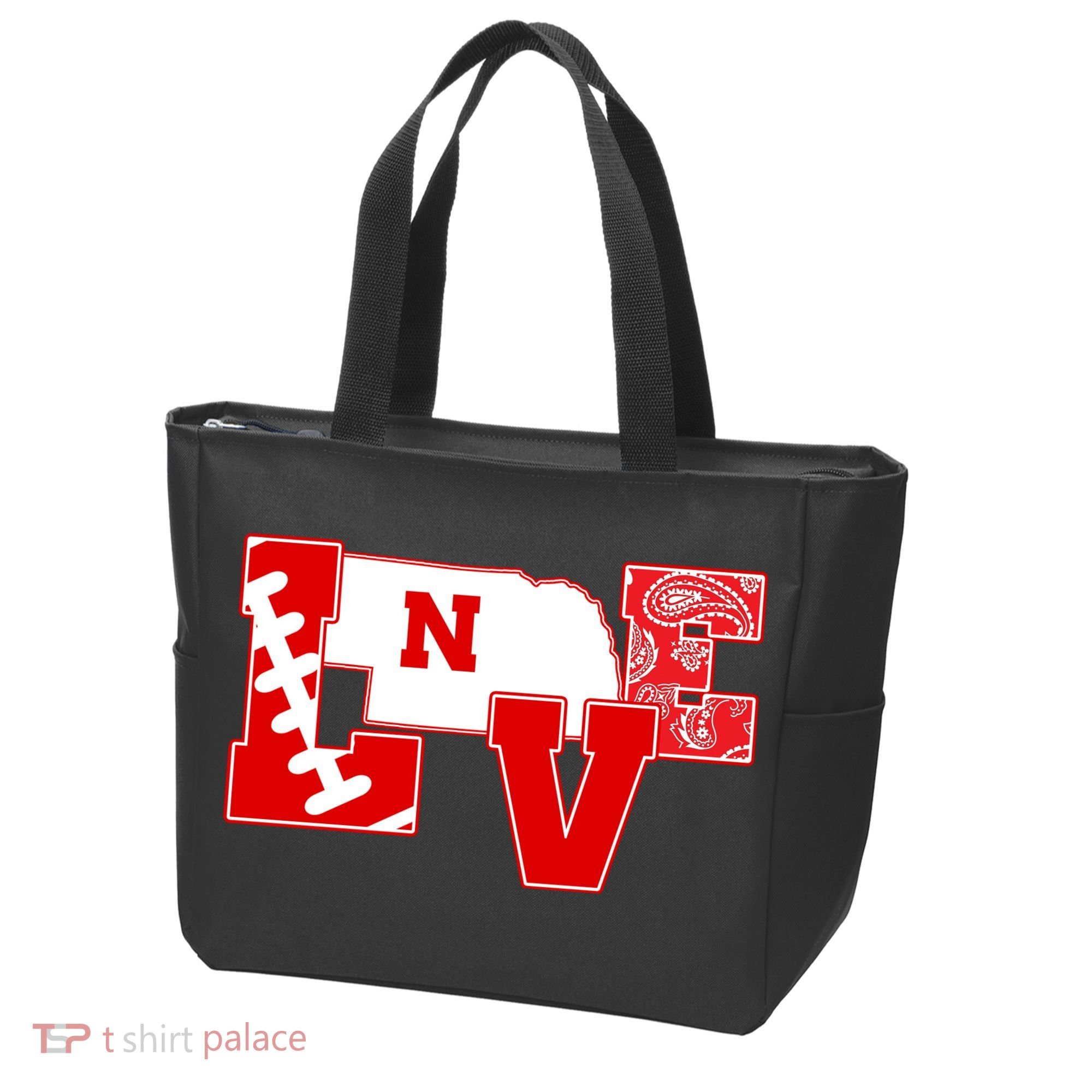 Love Nebraska Football Tote Bag