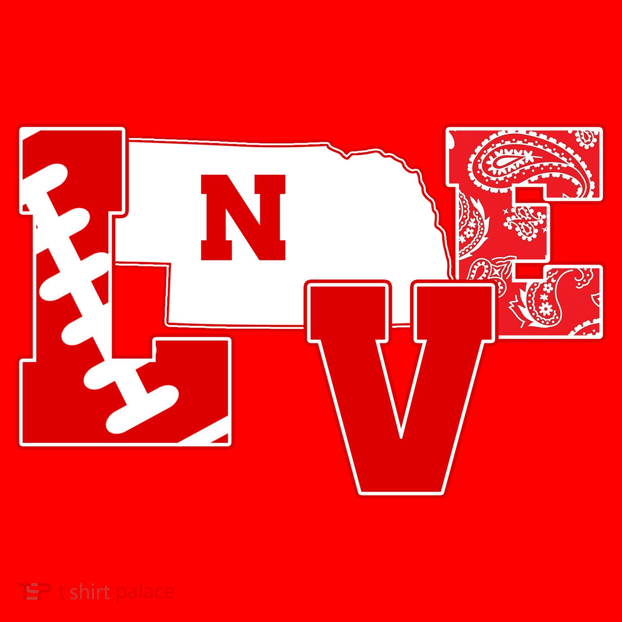 Love Nebraska Football Santa Hat