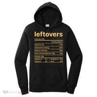Leftovers Nutrition Facts Funny Thanksgiving Christmas Food Women's Hoodie thumb 0