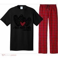 Love Never Fails Valentines Day Couples Tee Leopard Heart Gift Pajama Set thumb 0