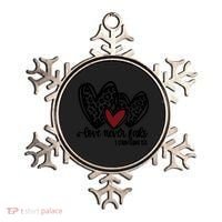 Love Never Fails Valentines Day Couples Tee Leopard Heart Gift Ornament thumb 0