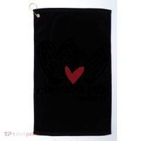 Love Never Fails Valentines Day Couples Tee Leopard Heart Gift Golf Towel thumb 0
