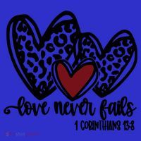 Love Never Fails Valentines Day Couples Tee Leopard Heart Gift Mousepad thumb 1