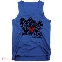Love Never Fails Valentines Day Couples Tee Leopard Heart Gift Tank Top thumb 0