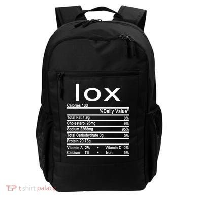 Lox Nutrition Facts Label Backpack
