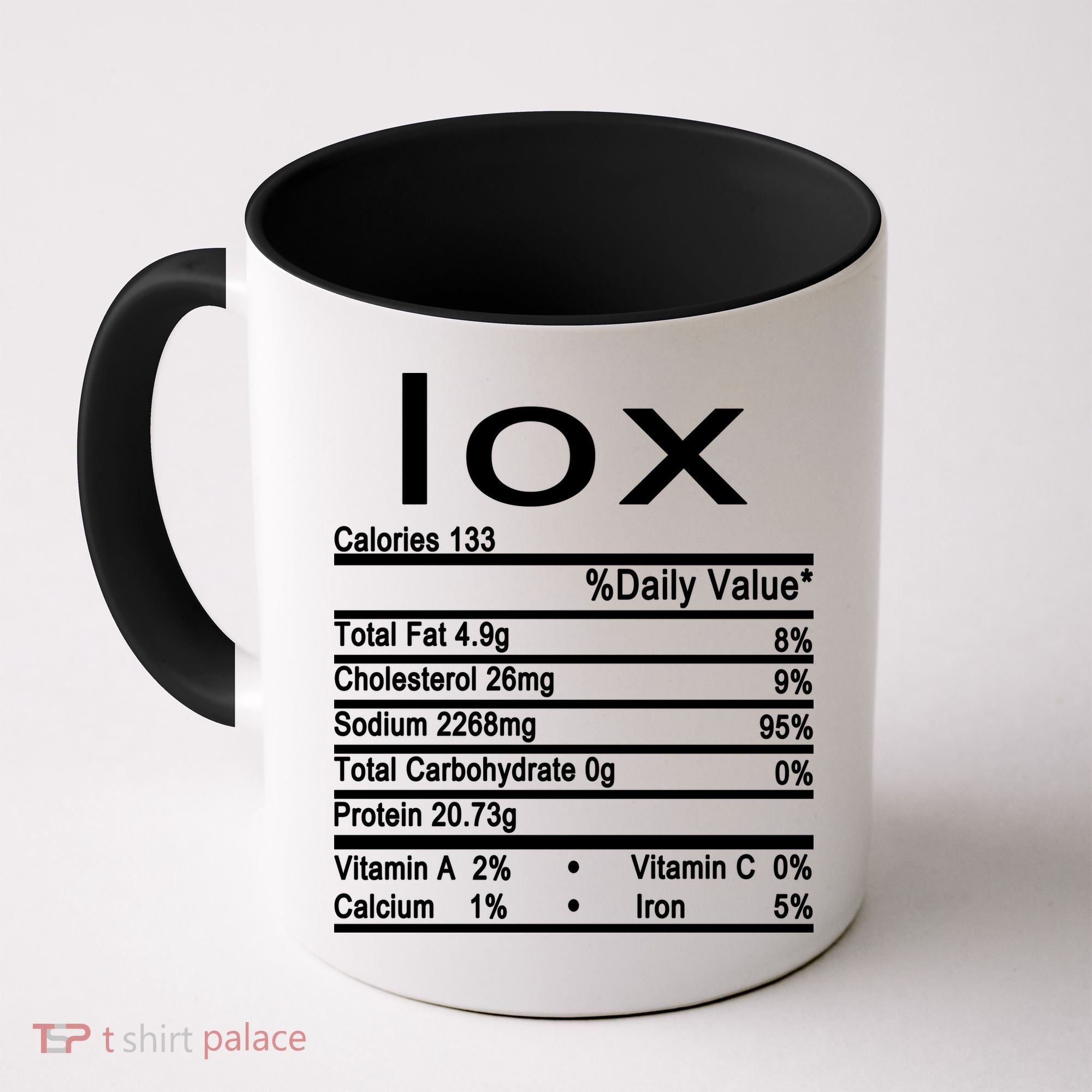 Lox Nutrition Facts Label Coffee Mug