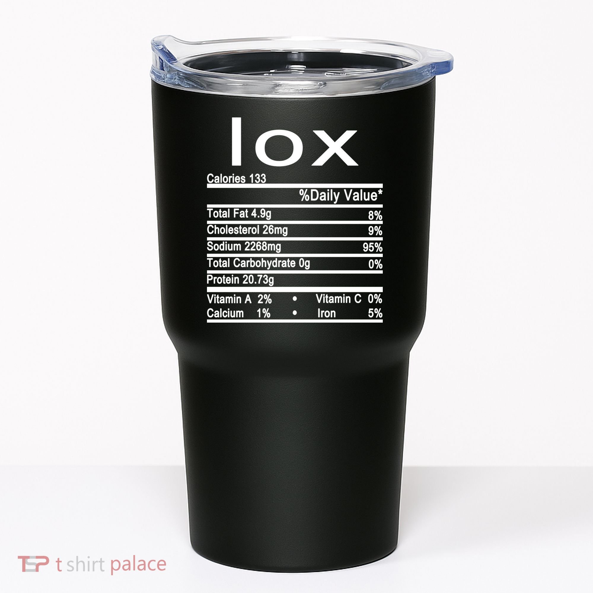 Lox Nutrition Facts Label Tumbler