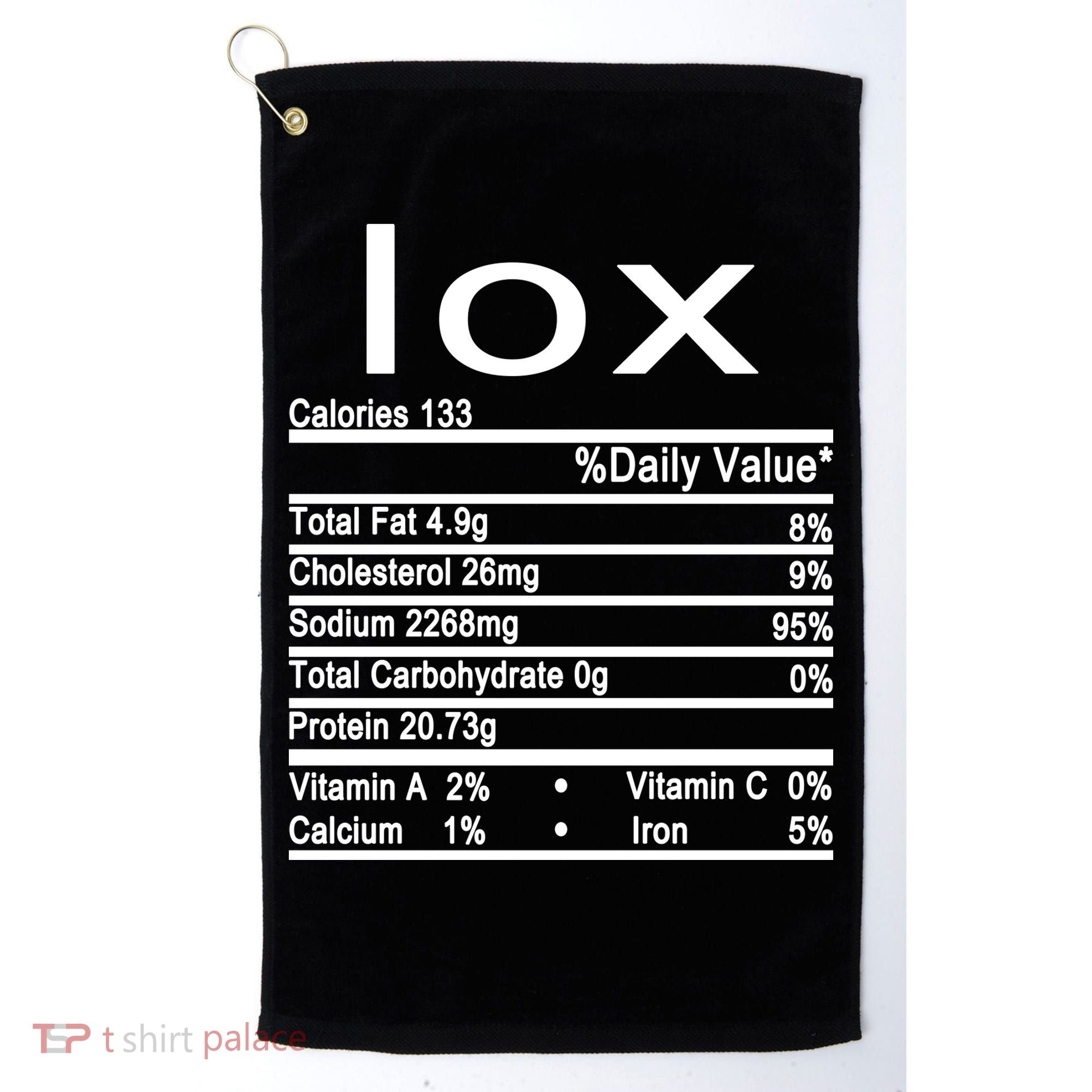 Lox Nutrition Facts Label Golf Towel