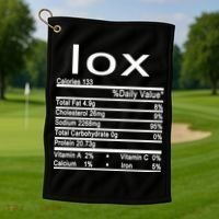 Lox Nutrition Facts Label Golf Towel thumb 1
