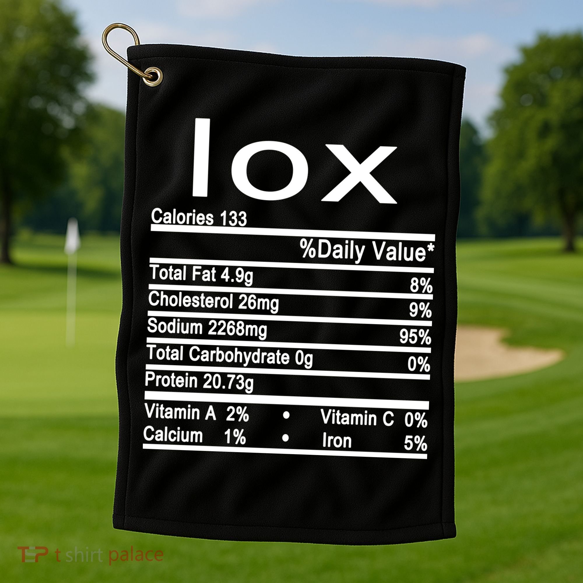 Lox Nutrition Facts Label Golf Towel
