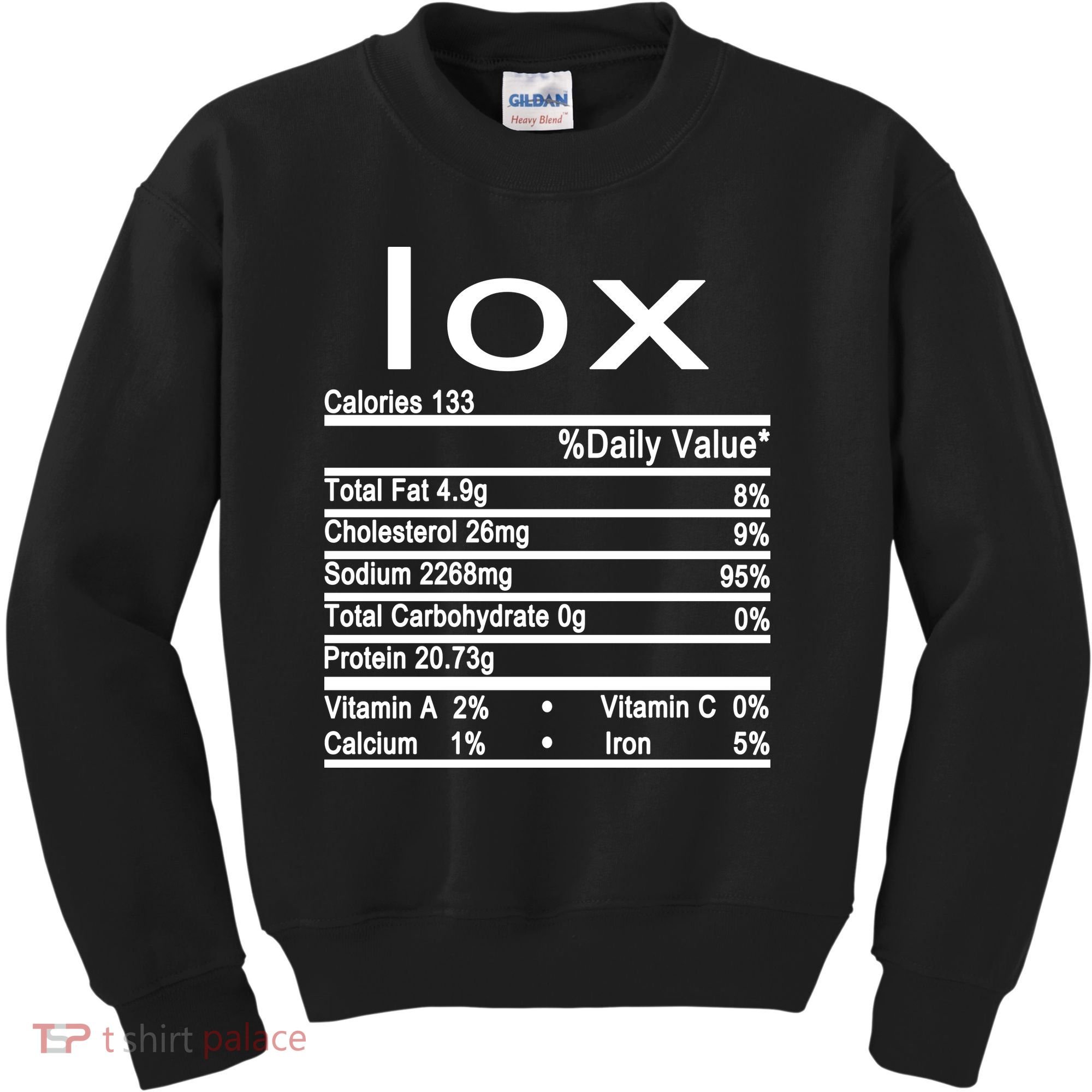 Lox Nutrition Facts Label Kids Sweatshirt