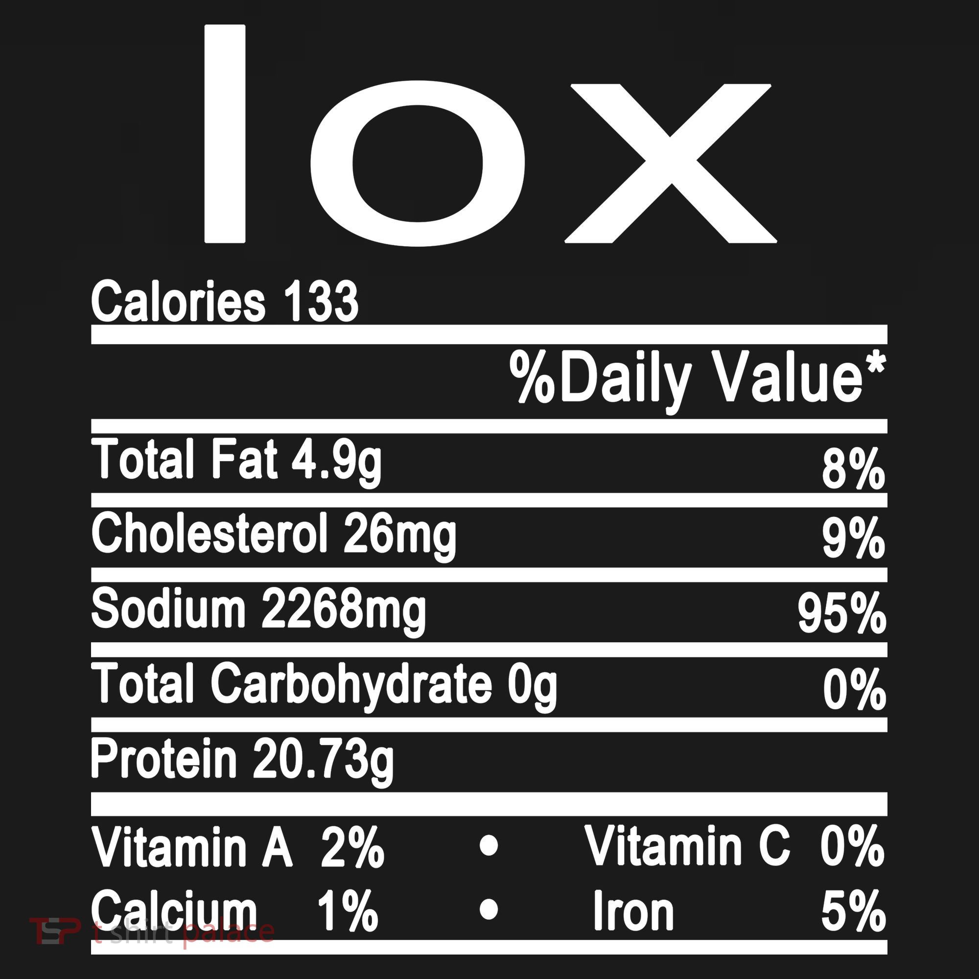 Lox Nutrition Facts Label Tote Bag