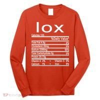 Lox Nutrition Facts Label Long Sleeve Shirt thumb 0