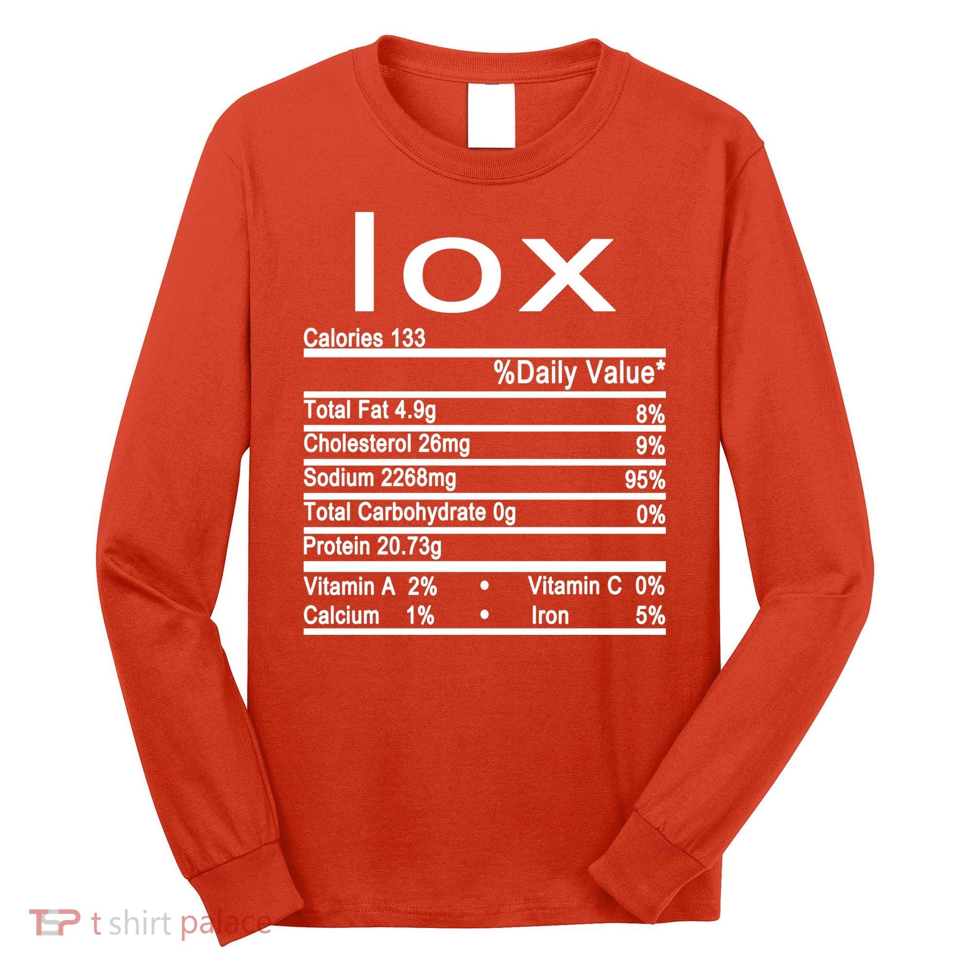 Lox Nutrition Facts Label Long Sleeve Shirt