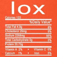 Lox Nutrition Facts Label Sweatshirt thumb 2