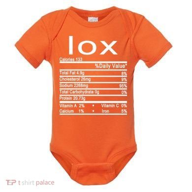 Lox Nutrition Facts Label Baby Bodysuit