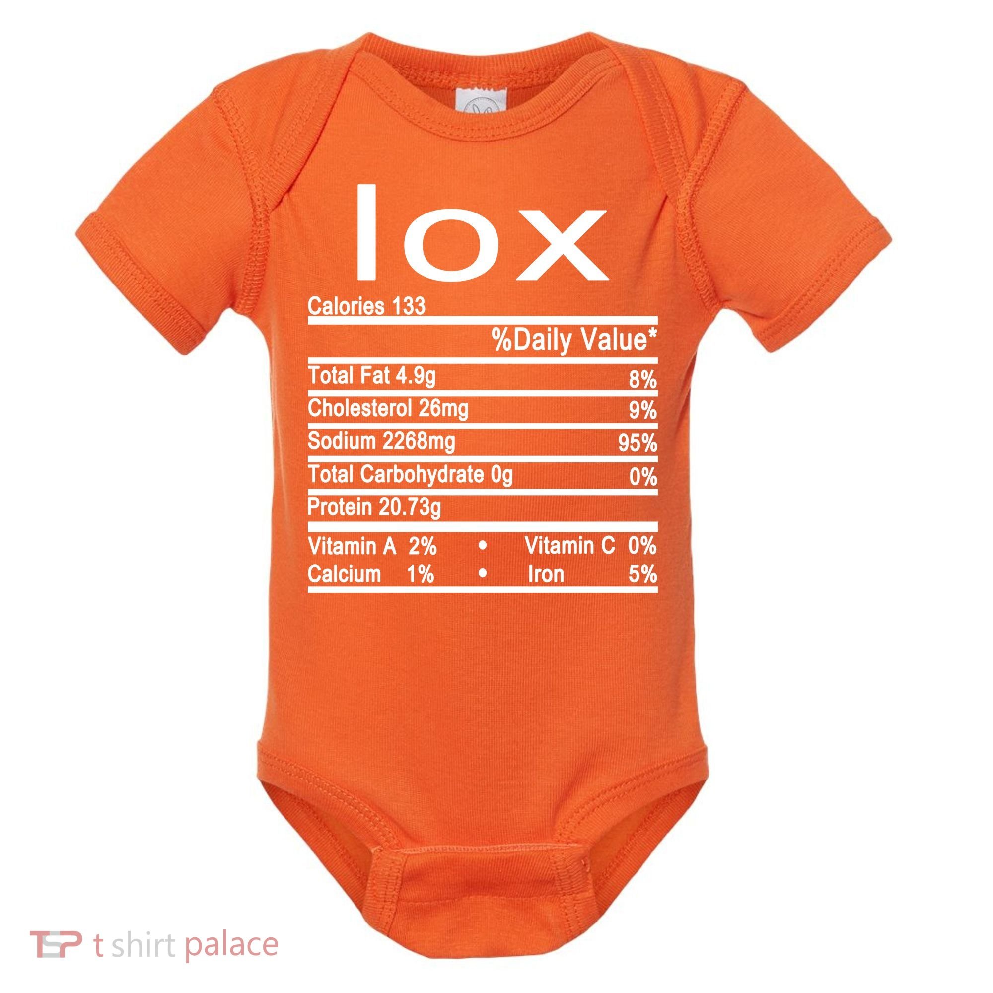 Lox Nutrition Facts Label Baby Bodysuit