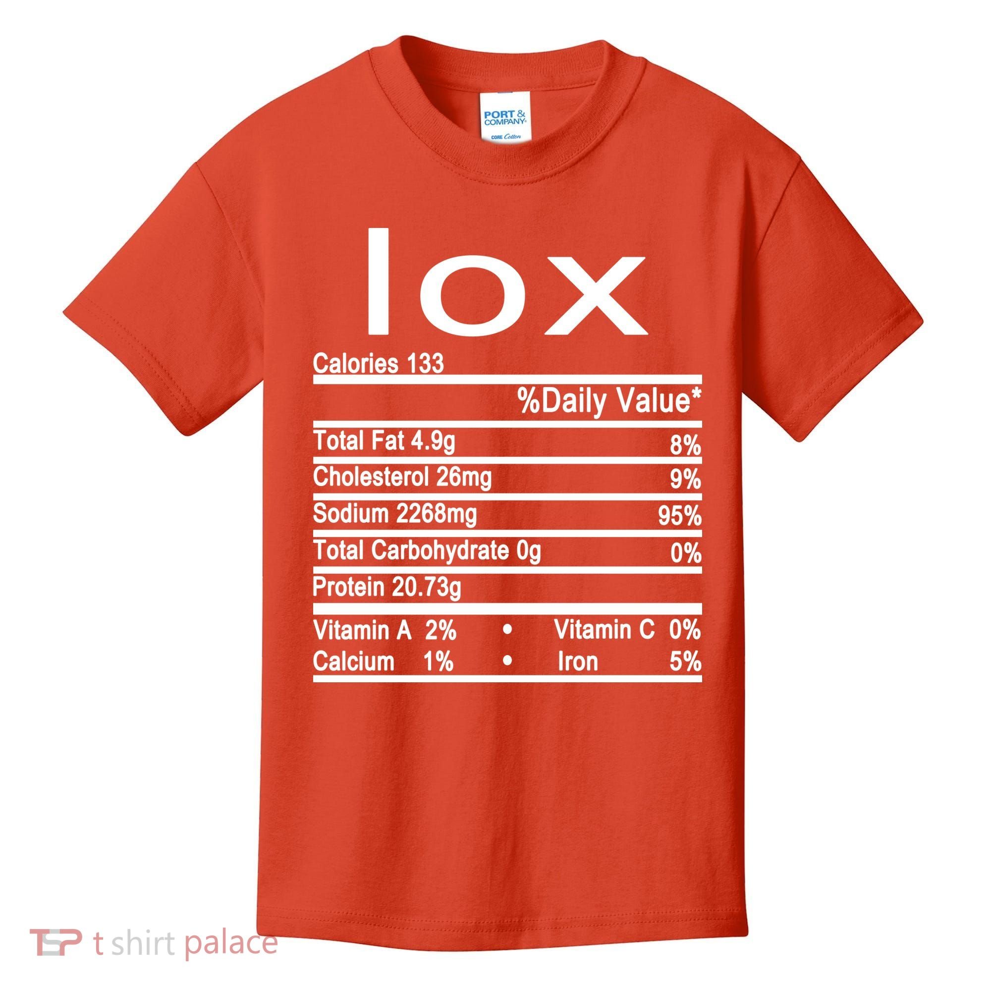 Lox Nutrition Facts Label Kids T-Shirt
