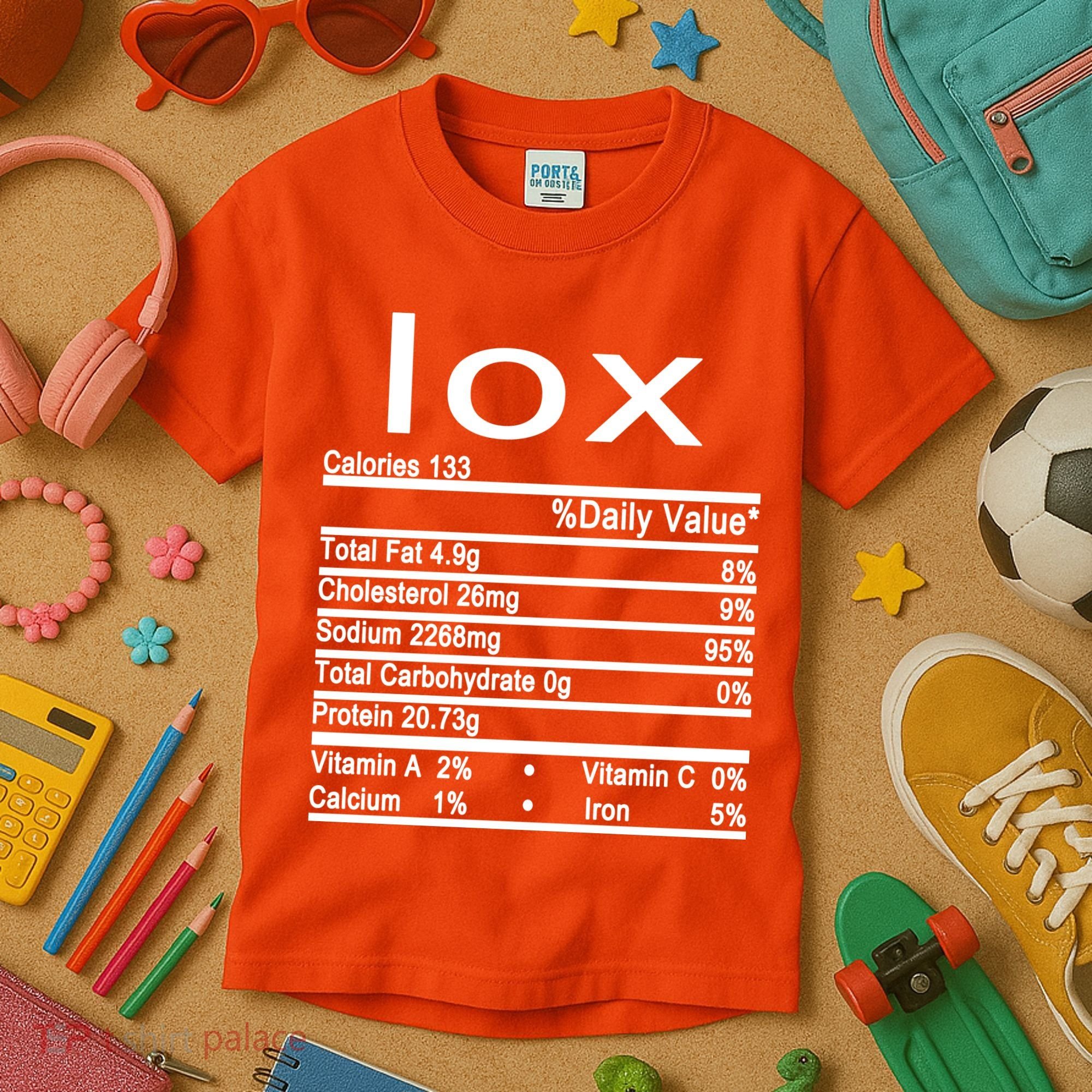 Lox Nutrition Facts Label Kids T-Shirt