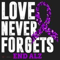Love Never Forgets End Alzheimer Awareness Women's Sweatshirt thumb 2