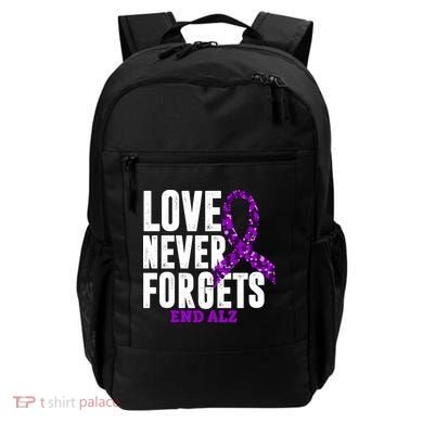 Love Never Forgets End Alzheimer Awareness Backpack