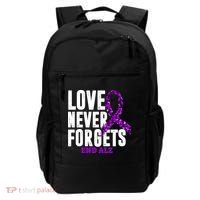 Love Never Forgets End Alzheimer Awareness Backpack thumb 0