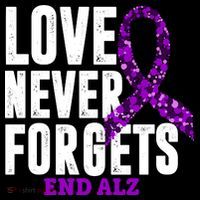Love Never Forgets End Alzheimer Awareness Coaster thumb 2