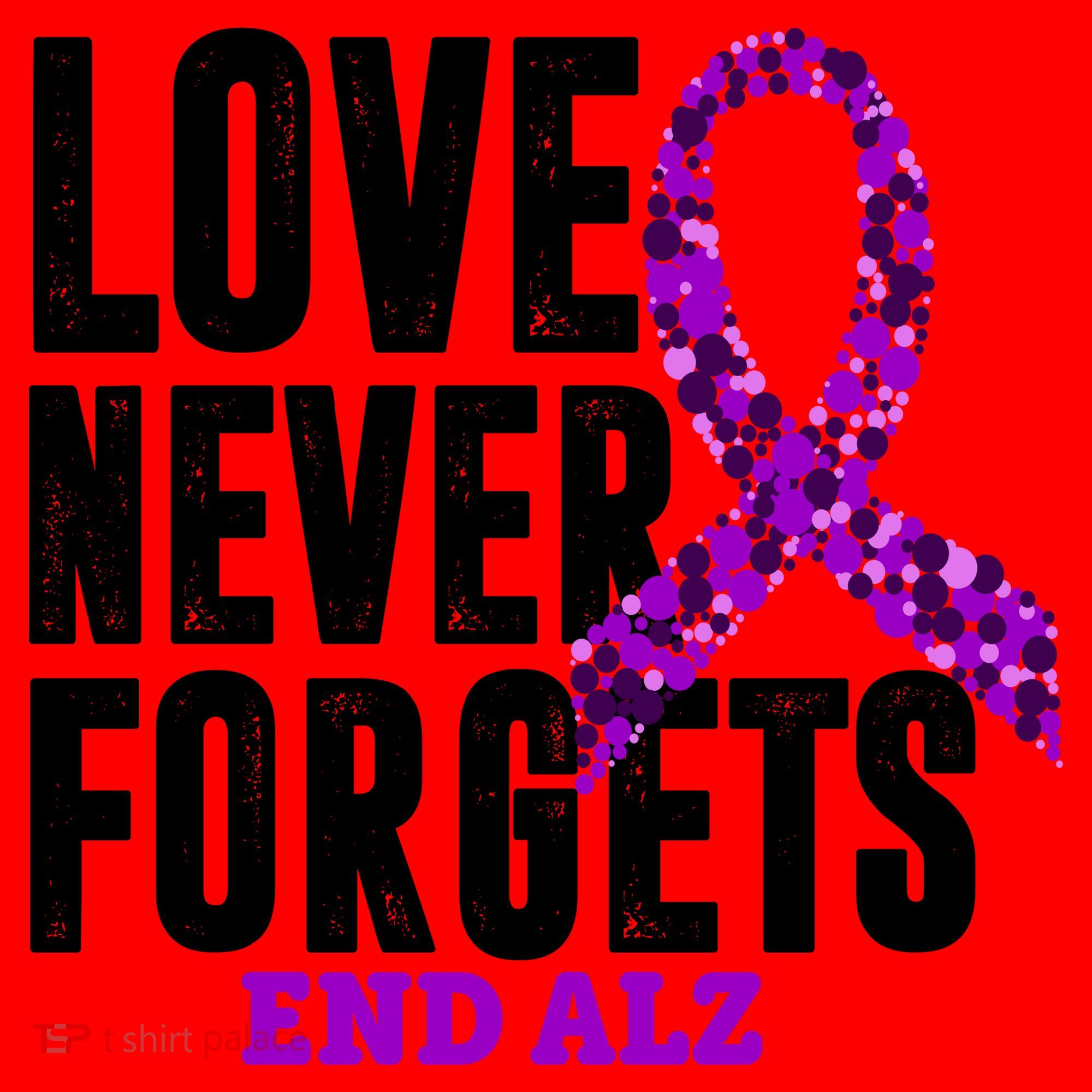Love Never Forgets End Alzheimer Awareness Santa Hat