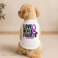 Love Never Forgets End Alzheimer Awareness Doggie Tank thumb 2