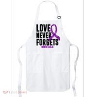 Love Never Forgets End Alzheimer Awareness Apron thumb 0