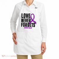 Love Never Forgets End Alzheimer Awareness Apron thumb 2