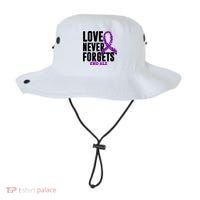 Love Never Forgets End Alzheimer Awareness Bucket Hat thumb 0