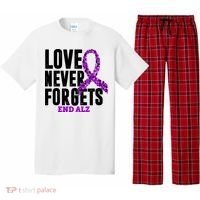 Love Never Forgets End Alzheimer Awareness Pajama Set thumb 0