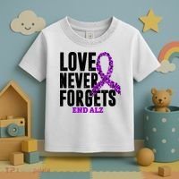 Love Never Forgets End Alzheimer Awareness Toddler T-Shirt thumb 3
