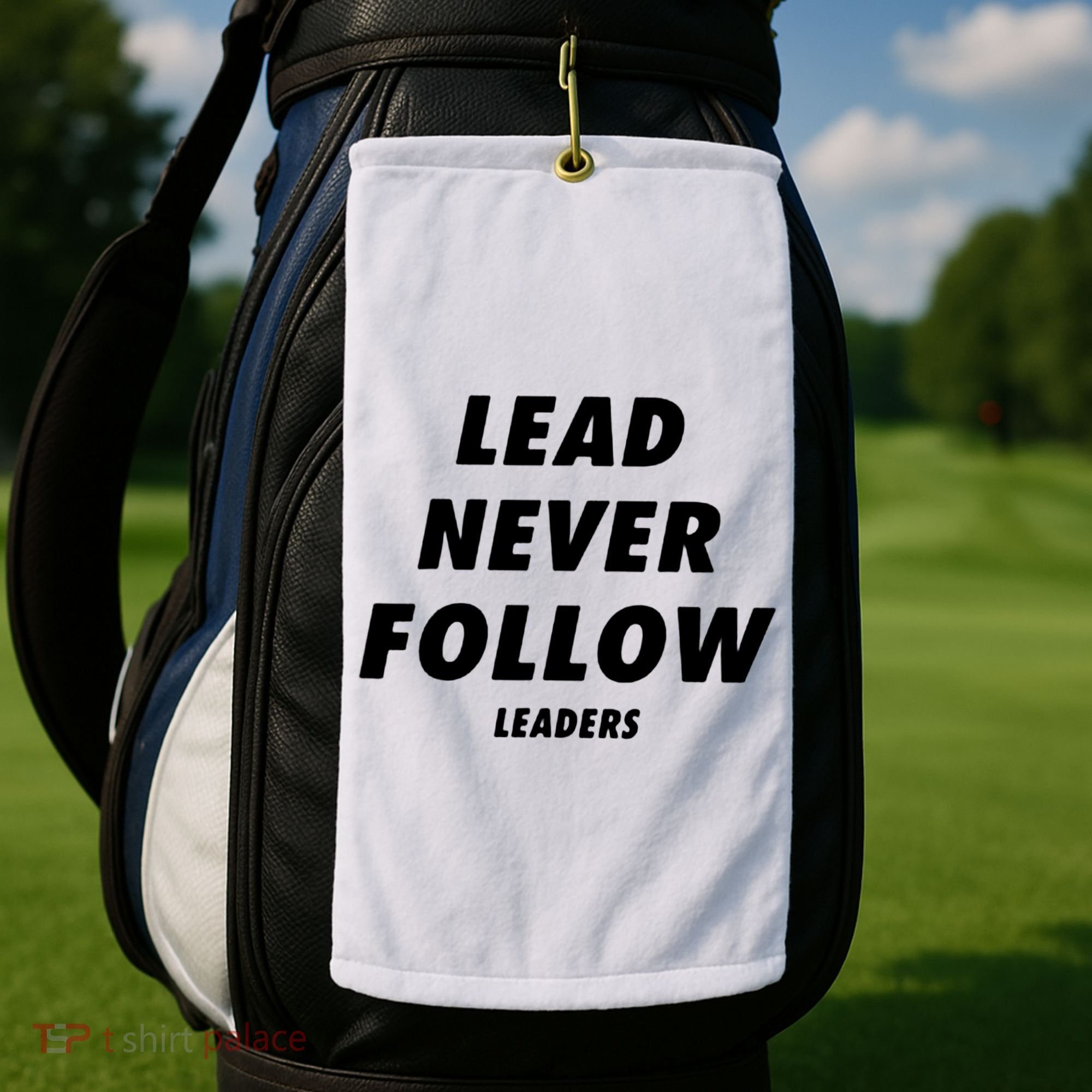 Lead Never Follow Golf Towel