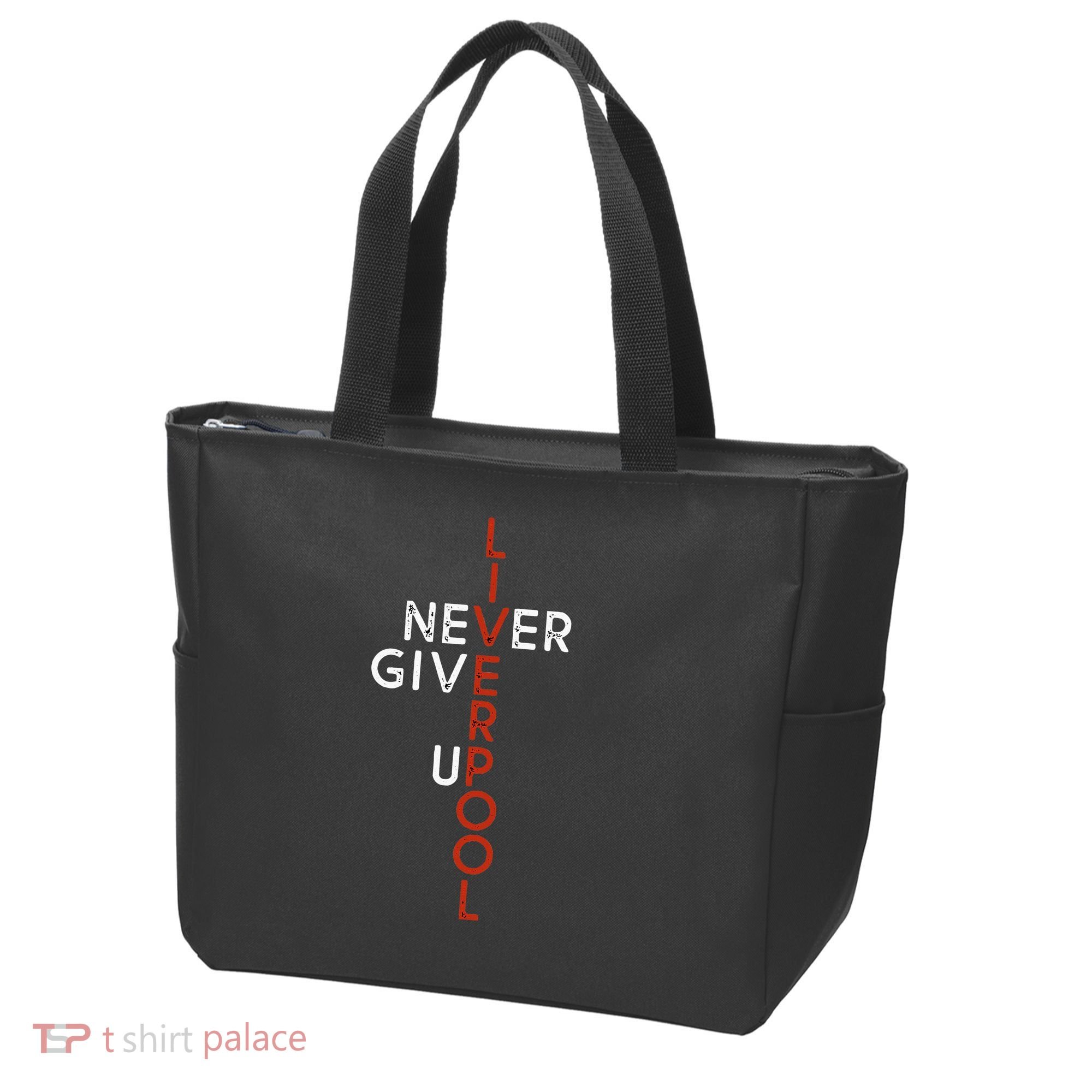 Liverpool Never Give Up Scouser Tote Bag
