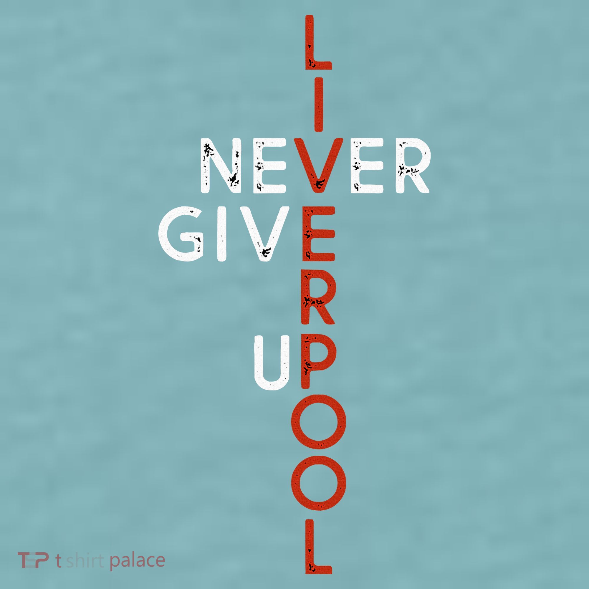 Liverpool Never Give Up Scouser Sueded Cloud Jersey T-Shirt