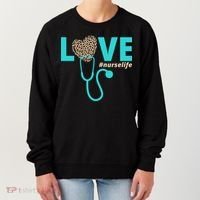 Love Nurse Life Leopard Heart Women's Sweatshirt thumb 0