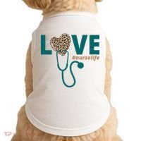 Love Nurse Life Leopard Heart Doggie Tank thumb 0