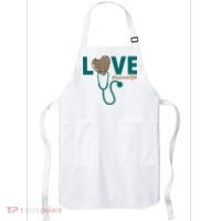 Love Nurse Life Leopard Heart Apron thumb 0