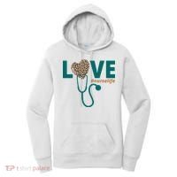 Love Nurse Life Leopard Heart Women's Hoodie thumb 0