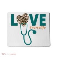Love Nurse Life Leopard Heart Mousepad thumb 0