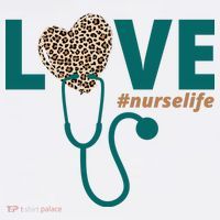 Love Nurse Life Leopard Heart Mousepad thumb 1