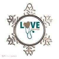 Love Nurse Life Leopard Heart Ornament thumb 0