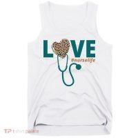 Love Nurse Life Leopard Heart Tank Top thumb 0