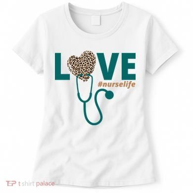 Love Nurse Life Leopard Heart Women's T-Shirt