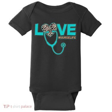 Love #Nurse Life Baby Bodysuit