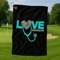 Love #Nurse Life Golf Towel thumb 1